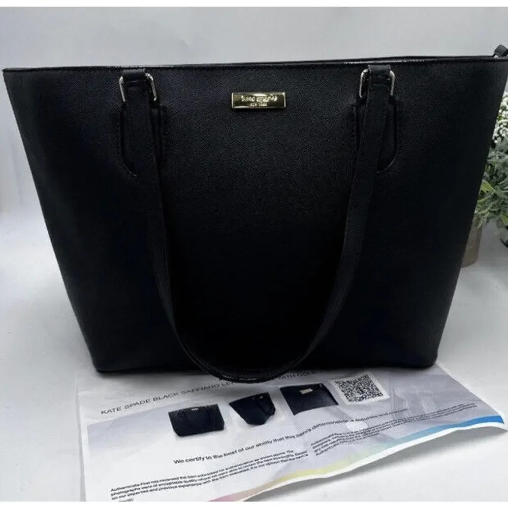 Kate‎ Spade Authenticated Dally Laurel Way Shoulder Bag Leather Black WKRU4094
